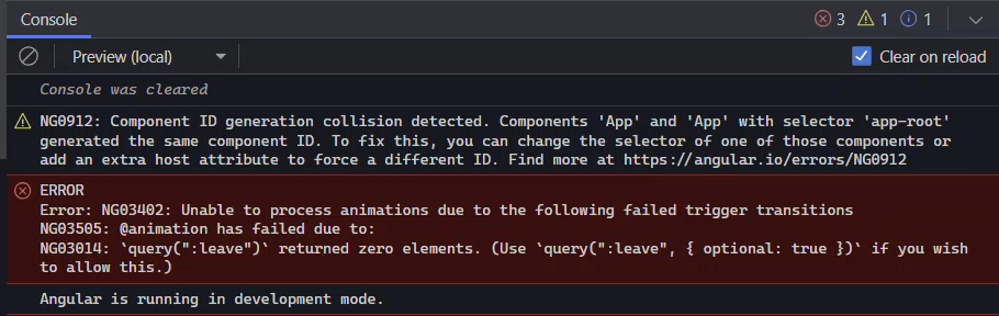 Error using the query() function when zero elements are found