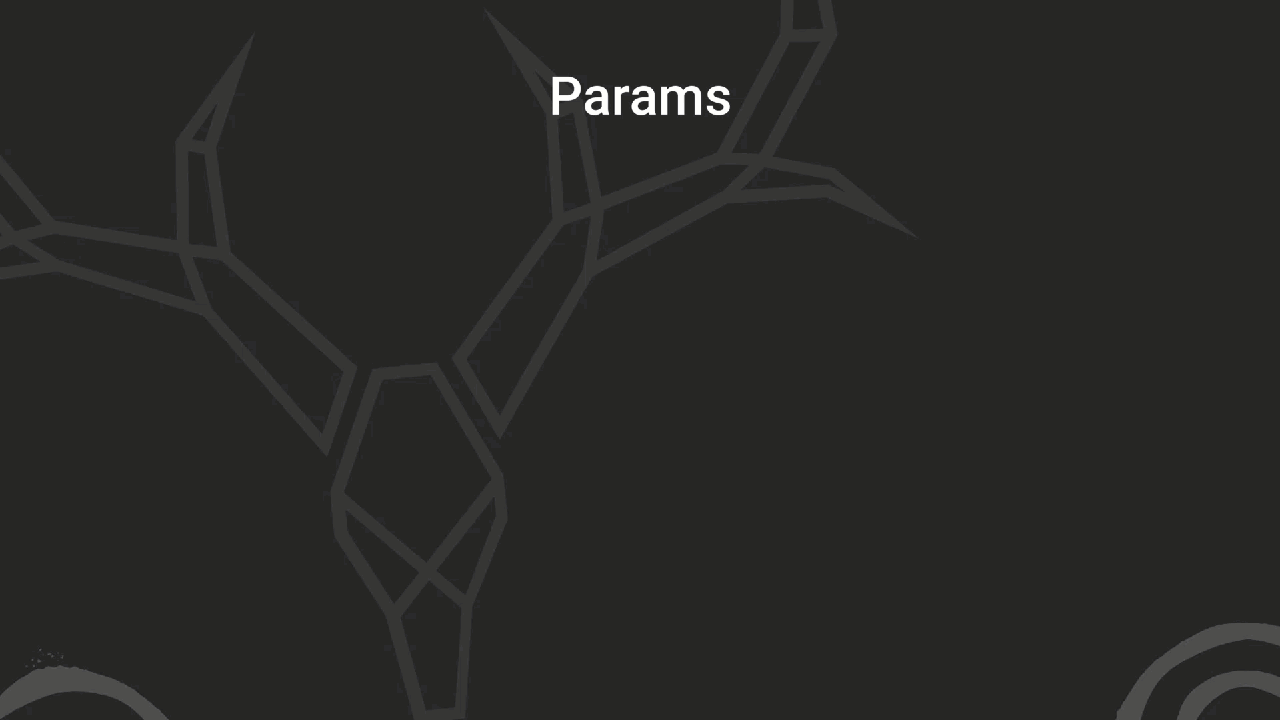 Explanation of using params to provide values to angular animations